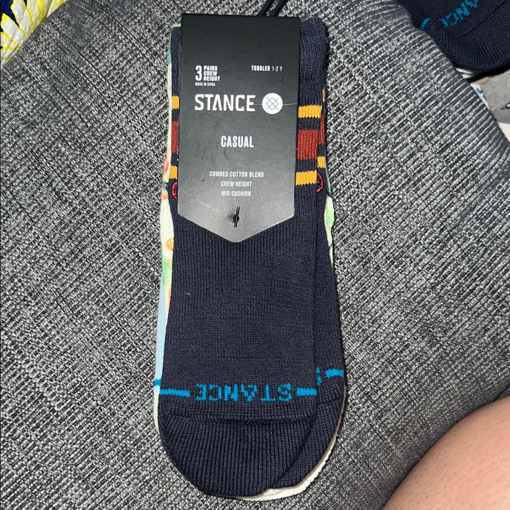 Stance Kids Socks - Navy with Multicolor Stripes